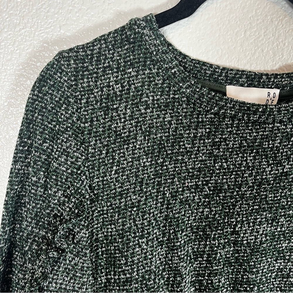 NWT Anthropologie RO & DE Stella Ruffled Green Mini Dress Multiple Petite Sizes - Picture 3 of 9